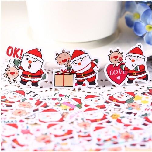 40pcs Creative kawaii self-made christmas Santa Claus stickers /decorative sticker /DIY craft photo albums