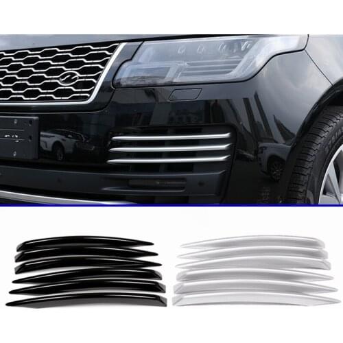 6Pcs For Land Rover Range Rover Vogue 2018 Front Fog Light Grille Cover Trim Car Accessories