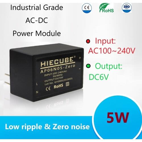 AC100-240V to DC5W-6V Step Down Isolated Stabilized Wide Voltage Supply Switch Regulated Power Module