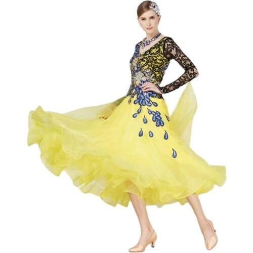 B-17221 Luxury Plus Size Ballroom Dance Dress Competition Modern DanceDresses For Sale