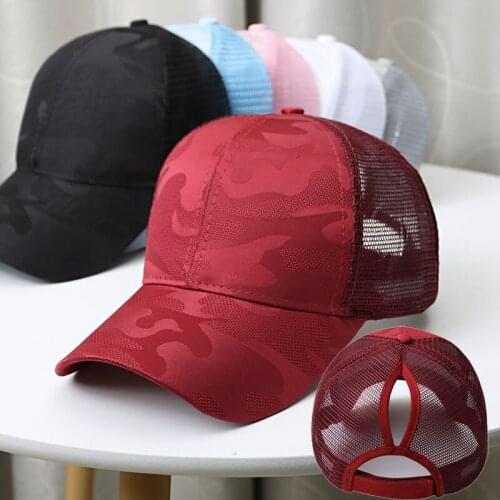 Ponytail Baseball Cap Sun Hat Women Snapback Hip Hop Snapback Caps Female Summer Hats Mesh Outdoor Hat