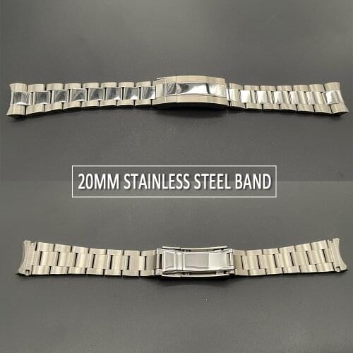 Luxury Steel Watch Bracelet 20mm Daytona Water Ghost Submariner Watch Accessories Band Chain Solid Stainless Steel Watch Strap