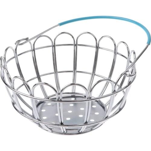 Kids Mini Metal Supermarket Shopping Basket For Kitchen Fruit Vegetable Food Grocery Storage Pretend Play Tools Toy Gifts Blue