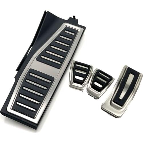 For Audi A8 D5 S8 5H 2019-2020 Car Styling Stainless Steel Sport Foot Rest Fuel Brake Pedal Plate Cover Pad Auto Accessories