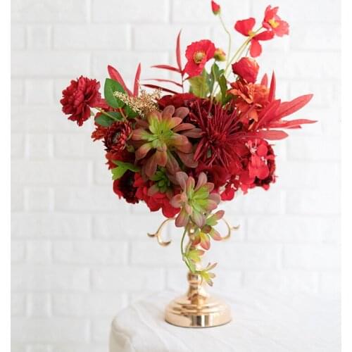 Artificial flower, artificial flower, street lead, flower ball, wedding, creative table, flower restaurant, hotel, table decorat