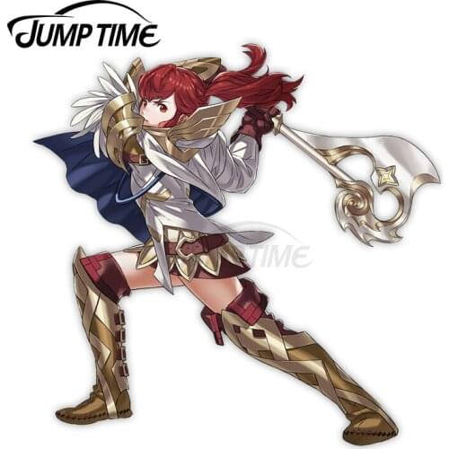 JumpTime 13 x 11.2cm Fire Emblem Awakening Heroes Fight ver Anna Surfboard Car Stickers Scratch-proof Waterproof Vehicle Decal