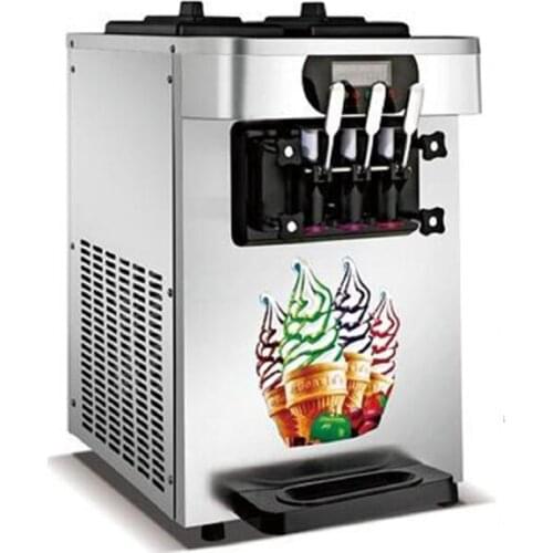 Silver Color Commercial Automatic Soft Ice Cream Machine Roll Making Maker with Preservation Function Free Shipping By Sea