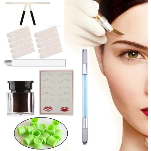 Micropigmentation Permanent Makeup Microblading Pen Set Body Artist Kits Tattoo Supplies Semi-permanent Make Up Ink Needle