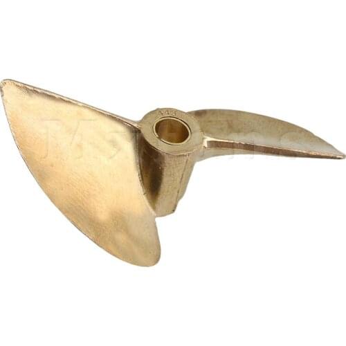 Mxfans RC Boat Brass P1.4 Propeller Dia 4.8mm Shaft 2 Blades Out Diamter 43mm