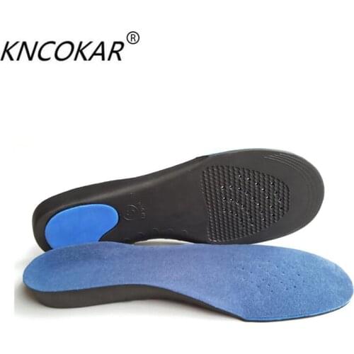 KNCOKAR 2018 new mens insole sole comfort shock flat feet corrective insoles arch EVA insole sweat absorbing