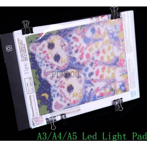 PDMDOG A3 A4 A5 Diamond Painting LED Light Tablet Pad Tool Diamond Mosaic Accessories Three Level Dimmable
