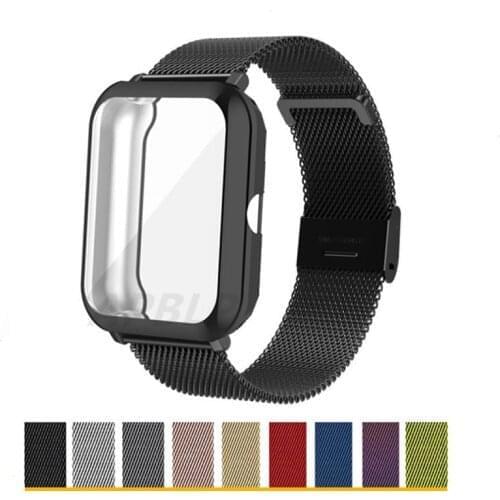 Wrist Strap For Amazfit Bip Case Strap Metal Bracelet For Huami Amazfit Bip Lite S U GTS 2 mini Strap Band Screen Protector Case