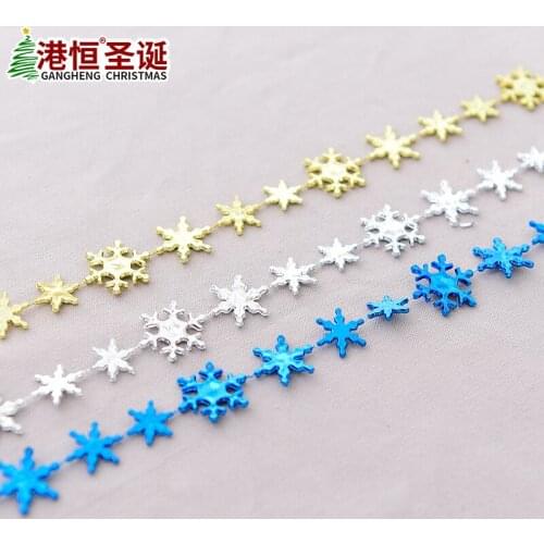 Christmas decoration snowflake chain five pointed star christmas tree ornament pendant bell party supplies