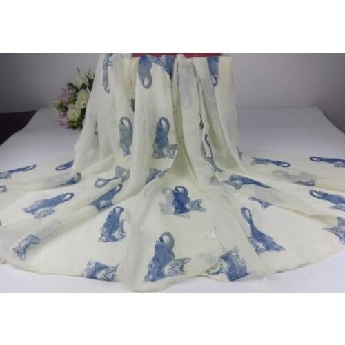 Animal Character Persian Cat Print Viscose Shawls And Scarves ,Scarf Women ,Brand Scarf ,Magic Scarf ,Bandana,Poncho