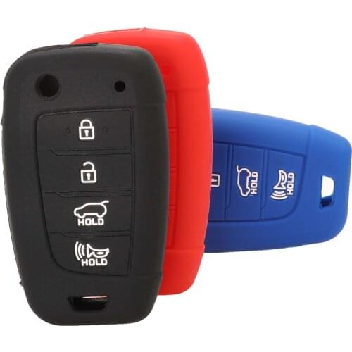Bilchave 4BT Silicone Remote Car Key Case Cover For Hyundai i30 i35 i40 Kona Azera Elantra Solaris Grandeur Ig Accent Santa Fe