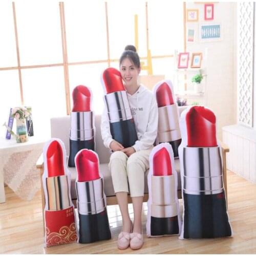 Creative Personality Lipstick Pillow Plush Doll Funny Pillow Girl Heart Plush Toy Valentines Day Gift Home Decoration Gift