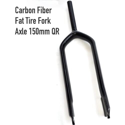 Carbon Fiber Rigid Fork Axle Width 150mm Quick Release for Fatbike Snow Beach Fat Tire Bicycle Parts