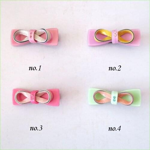 10 BLESSING Good Girl 2.5" Acrylic Bowknot Hair Bow Clip Accessories Women Baby