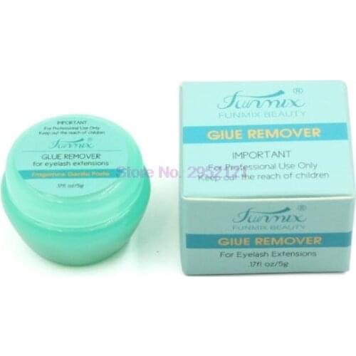 100pcs FUNMIX 5g False Eyelash Glue Remover Cream Eyelash Extensions Fragrancy Smell Lash Glue Remover No Irritating