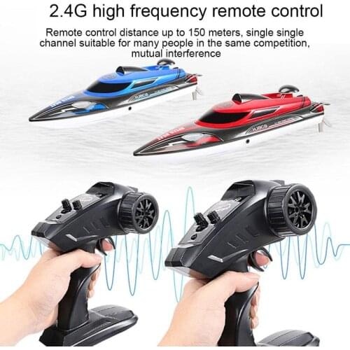 2.4GHz Remote Control Boat Waterproof RC High Speed Remote Gift Electric Outdoor Toy Kids Toy Boat RC Ship Racing Boat Cont Q1W7