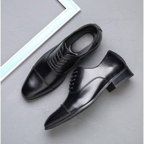 2021 Man Cow Leather Shoes Rubber Sole EXTRA Size 47 Man Office Business Dress Leather Flats Man Split Leather Wedding Shoes