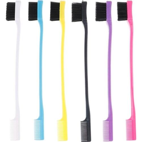3pcs/lot Beauty Double Sided Edge Control Hair Comb Salon Hair Styling Hair Brush Hair Styling Hairdressing Random