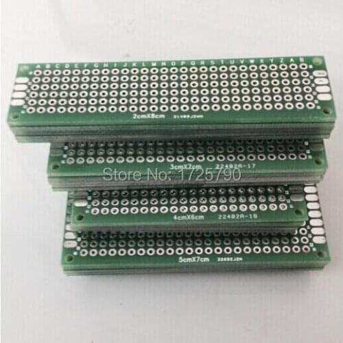 4pcs Double-Side Prototype PCB Universal Board 5x7 4x6 3x7 2x8 cm Double Side Copper