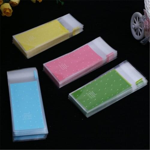 5x10cm Mini plastic cookie packaging 100Pcs/lot cupcake wrapper bags opp self adhesive bags gift bag candy bag Lipstick package