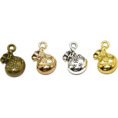 8PCS Wholesale Vintage Metal 3D Purse Money Charms Pendant For DIY Handmade Jewelry Making Supplies