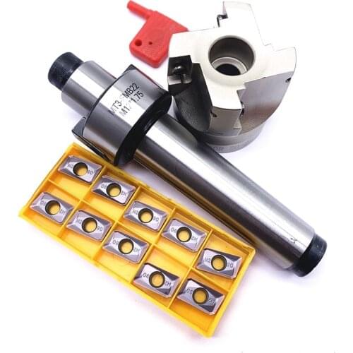 Free Shipping MT2 FMB22 MT3 FMB22 MT4 FMB22 Shank BAP400R 50 22 Face Milling CNC Cutter + 10pcs APMT1604 Inserts For Power Tool