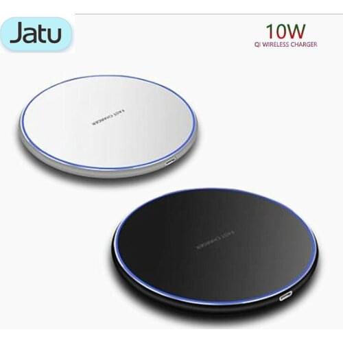 Jatu Mobile phone charger 10W Qi Wireless Charger QC3.0 for iPhone 11/11pro/xr 8/8 Plus/ S10/S9/S8/S7/Note 8/9/10 MI8 P20/30
