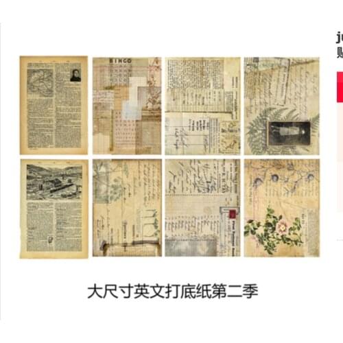 KSCRAFT 8 pc Background Sulfuric Acid Paper for Scrapbooking Happy Planner/Cardmaking/Journaling Project