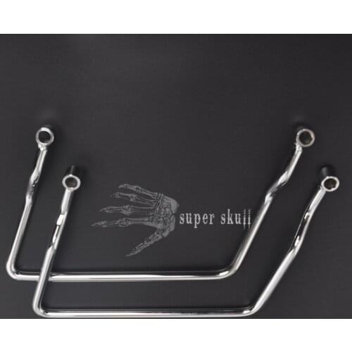 Motorcycle 16.5cm Chrome Saddlebag Support Bar Luggage Guards Mount Bracke For Honda Shadow ACE VT400 / VT750 1997-2003