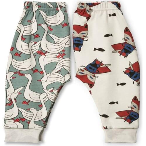 Baby Harem Pants Autumn Winter Kids Boys Girls PP Pants ChildrenCartoon Animals Print Clothes