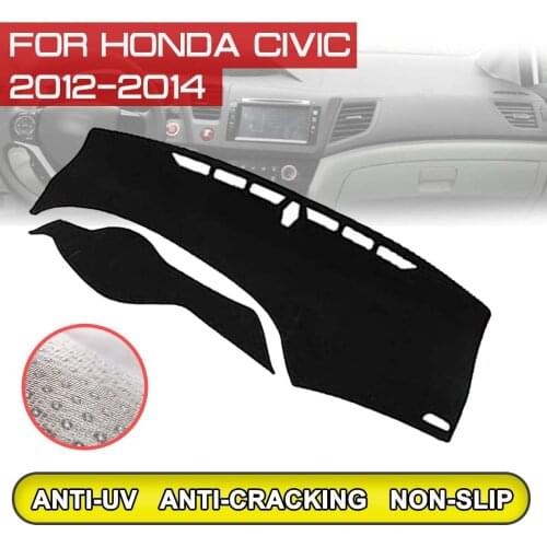 For Honda Civic 2012 2013 2014 Car Dashboard Mat Anti-dirty Non-slip Dash Cover Mat UV Protection Shade Sticker