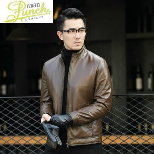 Slim Jacket Men 2021 Real Jackets Winter sheepskin Leather Mens Duck Down Coat Jaqueta De Couro M16C084 YY1017