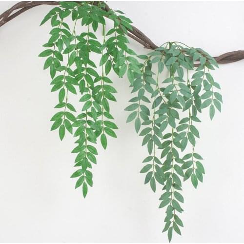 1Pc Artificial Plant Ivy green Leaf Vine Flower Rattan string Twig Wall Hanging Wedding Party Garden Home Decor