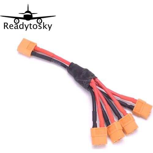 XT60 1 Male to 4 Female Parallel Connection Quadcopter Power Distribution Cable