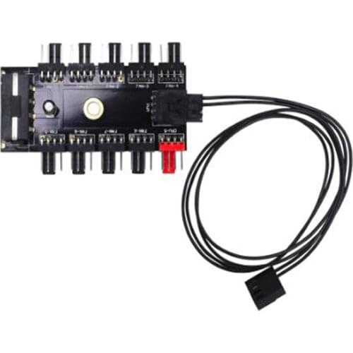 1 to 10 4Pin Molex or sata Fan Hub Splitter Cable PWM 12V 4Pin Power Supply Adapter For PC Mining