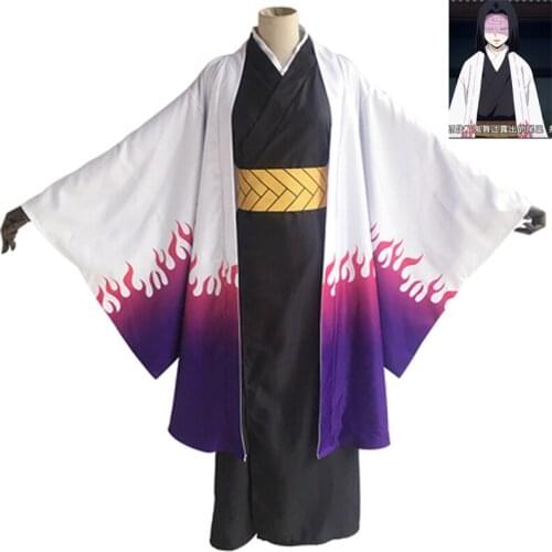 Anime Demon Slayer: Kimetsu no Yaiba Ubuyashiki Kagaya Cosplay Costume