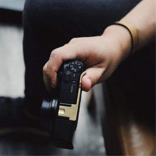 Brass Metal Thumb Grip Thumb Rest Hot Shoe Cover For Ricoh GRIII GR3