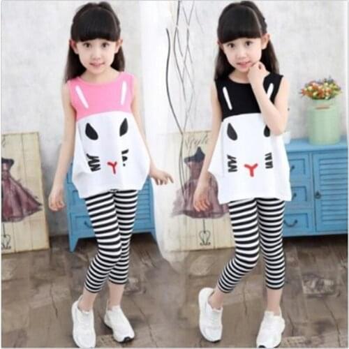 Cute Cat Baby Girl ClothesToddler Outfits Girls Kids Clothing Size 3-8 Year