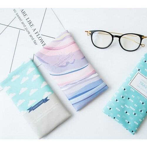 1pc Cute Sunglasses Case Bag Portable Reading Glasses Protective Storage Bags for Travel Outdoor Cover Pouch Sundries Container