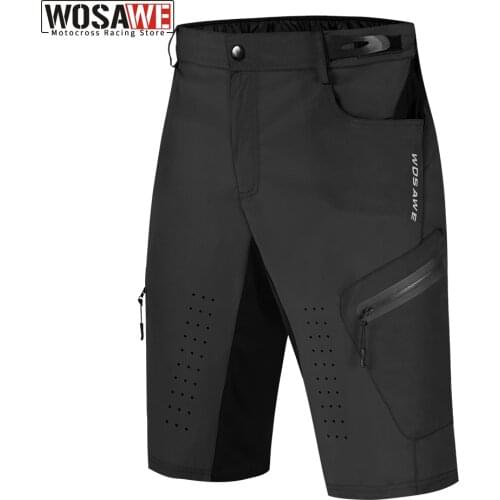 WOSAWE Mens Off-road Riding Motorcycle Shorts MTB MOTO Mountain Bike Racing Downhill Cycling Shorts Dirt Bike Riding Shorts