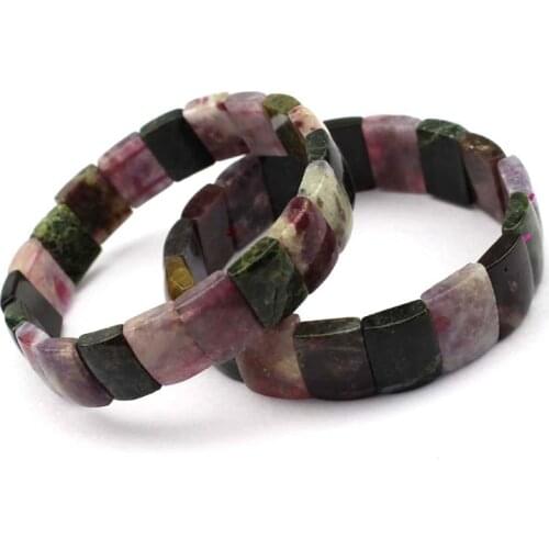 Natural tourmaline stone beads bracelet natural energy stone bracelet DIY jewelry for woman wholesale