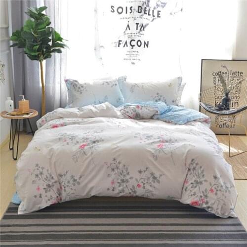 New Home Textile Flamingo Pattern Bedlinen Cotton White Pink Princesses Girl Bedding Sets Duvet Cover Pillowcase Bed Sheet