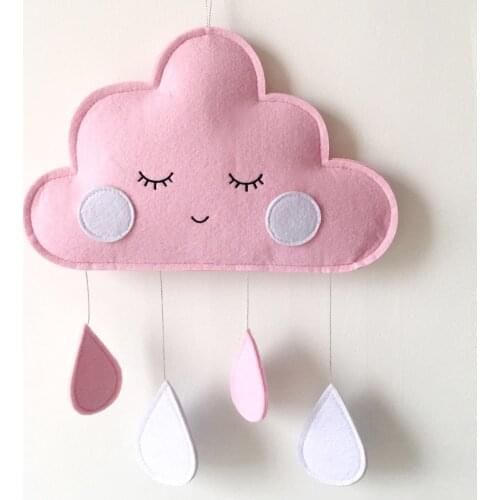 Ins Felt Cloud Raindrop Pendant Baby Room Decor Wall Hanging Ornaments Kids Room Decoration Tent Nursery Wind Chimes Photo Props