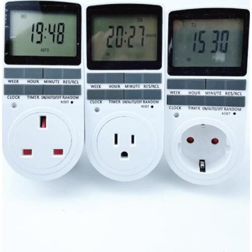 2021 NEW Electronic Digital Timer Switch 24 Hour Cyclic EU US UK Plug Kitchen Timer Outlet Programmable Timing Socket 230V