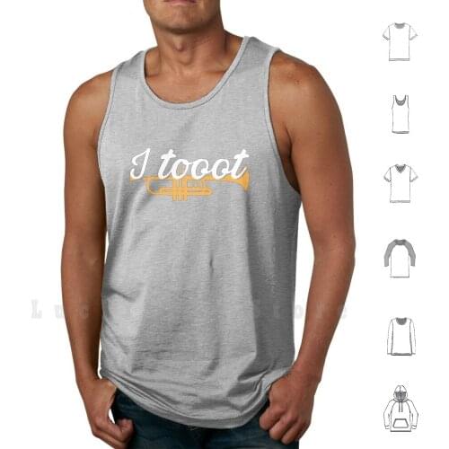Trumpet Tooot Tank Tops Vest 100% Cotton Orchestra Trumpets Trumpet Opera Musical Instrument Music School Wind