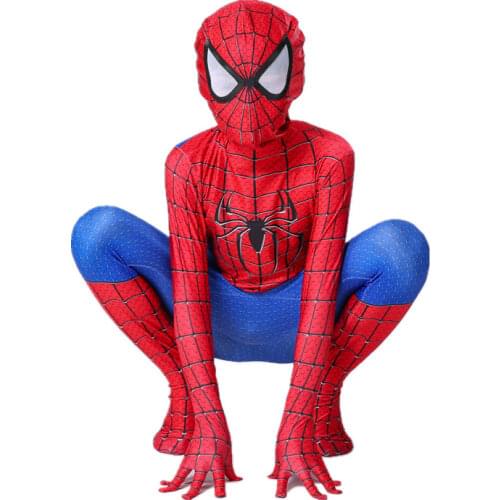 Iron Spiderman Cosplay, Amazing Peter Parker Zentai Halloween Costume, Kids Superhero Bodysuit